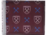 West Ham United Fc - Portafoglio, In Tela, A Due Ante, Iconic BS6139 (Taglia Unica) (Rosso Vino)