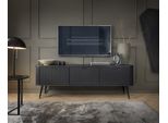 Cassettiera Moderna Rtv Nera Da 168 Cm Con Gambe Dorate O Nere A Scelta
