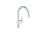 Grohe Minta KüChenarmatur 32918000 Chrom, Ausziehbarer Mousseurauslauf