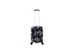 Koffer Elle "Floret", Gr. B/H/T: 35Cm X 55Cm X 25Cm, Schwarz, Mehrfarbig, Bedruckt, Koffer, Aus ABS- Und Pc-Materialien