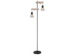 Globo Lighting Stehlampe "Priska", Schwarz, 1 Stk., Leuchten, Stehleuchte/Wohnzimmer/Schlafzimmer/Flur, Stehlampe
