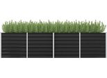 Maison Exclusive - Aiuola Rialzata Da Giardino Antracite 320 X 80 X 77 Cm Acciaio Zincato