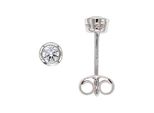Paar Ohrstecker Jobo, Silber (Silber 925), Ohrringe, Damen, 4Mm, Silber 925 (Sterlingsilber), Rund 925 Silber Mit Zirkonia