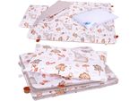 Set Di Lenzuola In Cotone Per Bambini Bobo 100X75 Cm, Isolato - Elefante E Amici