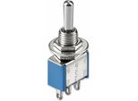 Goobay 10022 Interruttore A Levetta Miniaturizzato - ON-OFF-ON, Con Capicorda A Saldare