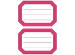 Etichette Per Libri 82X55 Mm Con Bordo Rosso, Rigate, Confezione Da 10X6 Fogli
