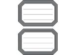 Etichette Per Libri 82X55 Mm Con Bordo Grigio A Righe Ve=10X6 Fogli
