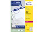 Avery L7160-100, Bianco, Rettangolo Arrotondato, Permanente, Carta, Laser, 21 Pezzi