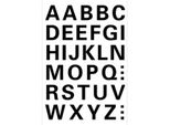 Lettere 15 Mm A-Z Autoadesive Resistenti Alle Intemperie, Pellicola Nera, Confezione = 10X1 Foglio