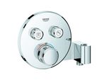 Grohe Grohtherm Smartcontrol Thermostat Avec Deux Vannes D'arrêT, Support De Douche IntéGré, Rosace Murale Ronde, 29120000, 29120000