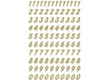Numeri 8 Mm 0-9 Autoadesivi Resistenti Alle Intemperie Pellicola Dorata Ve=10X2 Fogli