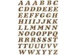 Lettere 8 Mm A-Z Autoadesive In Pellicola Prismatica Dorata Glitterata Ve=10X1 Foglio
