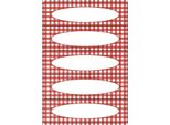 Etichette Decorative Vario Vichy A Quadri Rossi Ve=10X4 Fogli