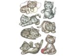 Etichette Decorative Decor Droll Kitten Pu=10X3 Fogli