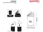 Cestino Per Cosmetici Spirella Da 5 Litri In Acciaio Inox Con Chiusura Ammortizzata E Cestino Interno "Akira"" Cestino Per Bagno Cestino Per Rifiuti A Chiusura Ammortizzata Benzina"