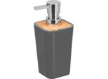 B-Goods Bremermann Dispenser Di Sapone Calvi In Bambù E Plastica | Capacità 320 Ml Grigio