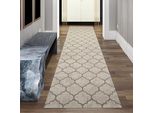 Tappeto Da Camera Con Motivo Marocchino In Beige Dimensioni - 80 X 300 Cm