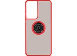 Avizar, Custodia Per Galaxy S21 Ultra Anello Magnetico Finitura Opaca, Rosso