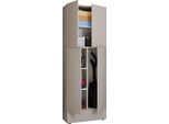 Armadietti Multiuso Lona Grigio A. 200 X L. 70 X P. 39 Cm