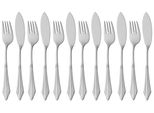 Wmf FäCher Fischbesteck-Set, 12-Teilig, Cromargan Protect® 3201112837