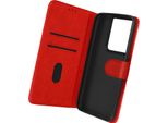 Avizar, Custodia Oppo Reno 8 Pro 5G Chesterfield In Pelle Fiore Con Supporto, Rosso/Nero