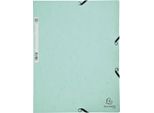 Exacompta 25X Cartellina + Cartoncino Elastico Serie Aquarel A4 Verde Pastello 55533E