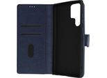 Avizar, Custodia Galaxy S22 Ultra Chesterfield In Pelle Fiore Con Supporto, Blu Scuro