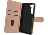 Avizar, Custodia Galaxy S23 Chesterfield In Pelle Fiore Con Supporto, Oro Rosa