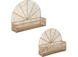 2Er-Set Wandregale "Wonder"" - Rattan - Atmosphera Interior Designer"