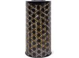 Lampada Solare - Garden Id Column - Oro-Nero Ø15 H30 Cm - Da 6 A 8 Ore Di Luce - Pulsante Di Accensione/Spegnimento - Batteria Aaa Ricaricabile.