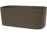 Fioriera Con Riserva D'acqua - Garden Id Respect - Taupe 50 X 17 Cm - 100 % Rifiuti Domestici - 100 % Riciclabile - Superficie Strutturata.