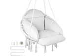 Sedia Sospesa Sedia Sospesa Altalena Sospesa 800X625X1200Mm 120Kg Di Portata Bianco - Comoda Seduta Per Interni Ed Esterni - Sedia Rilassante Per Giardino E Balcone