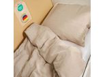 Biancheria Da Letto Per Bambini Laleni 200X135 Cm E 80X80 Cm In Cotone E Mussola Color Tortora