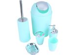 Set Di Accessori Da Bagno Da 6 Pezzi, Portasapone, Bicchiere, Portaspazzolino E Scopino