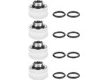 4 Pezzi/Confezione Raccordo A Compressione Per Raffreddamento Ad Acqua Per Tubo Acrilico Rigido, Diametro Esterno 14 Mm, Bianco