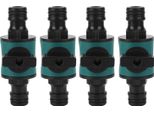 4 Connettori Rapidi In Plastica Per Tubi, A Prova Di Perdite, Adattatore Per Tubi Da Giardino A Doppia Testa Per L'impianto Di Irrigazione