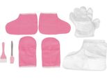 Inserti In Cera Per Mani E Piedi, Flanella Rosa Alla Paraffina, Guanti Usa E Getta, Set Di Guanti