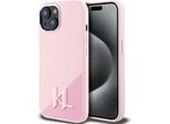 Etui Karl Lagerfeld Silicone Shadow Metal Initial Magsafe Do Iphone 15 RóżOwy