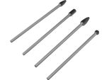 Set Di 4 Lime Rotanti In Metallo Duro A Doppio Taglio, Gambo Da 6 Mm, Utensile Per La Lavorazione Dei Metalli