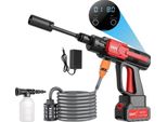 Autolavaggio Elettrico, Pistola Ad Acqua Ad Alta Pressione, Ugelli Multifunzione, Design Portatile, 1 Set Di Batterie