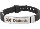 Bracciale Di Allarme Medico Per Il Diabete Gioielli Di Sensibilizzazione Di Emergenza Id Regolabile