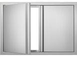 Porta Di Accesso Al Barbecue, 710 X 482 Mm, Doppia Porta Per Cucina Esterna, Porta In Acciaio Inox A Incasso, Porta Verticale A Parete Con Maniglie A Scomparsa, Per Isola Barbecue, Stazione Barbecue, Mobile Esterno