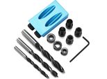 Guida Di Foratura In Lega Di Alluminio, Set Di Foratura Per Tasche, Set Di Guide Angolari Per La Lavorazione Del Legno, Calibro Per Viti, Tasselli, Set Per Falegnameria, Strumento Di Localizzazione Del Posizionamento, Per Falegnameria Portatile Per La Lavorazione Del Legno