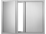 Porta Di Accesso Al Barbecue, 787 X 609 Mm, Doppia Porta Per Cucina Esterna, Porta In Acciaio Inox A Incasso, Porta Verticale A Parete Con Maniglie A Scomparsa, Per Isola Barbecue, Postazione Barbecue, Mobile Esterno