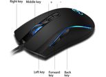 Set Di Tastiera E Mouse Usb Per Computer Hxsj V700BW+A869 Con 61 Tasti, Retroilluminazione Rgb Cablata + Illuminazione Led Da Gioco Colorata, Velocità Di Movimento A 4 Livelli, Max. 3200 Dpi, Per Pc E Laptop