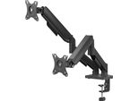 Savio UM-04 Dual Desk Mount For Monitors 17″ – 32″. 2× 2–9 Kg. With Gas Spring