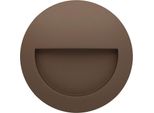 Beneito & Faure - Luce Da Incasso Segnapasso Led Mis R Wall 3W - Segnapasso Da Parete Rotondo IP65 Switch 2700K/3200K/4000K - Corten