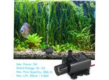Decdeal DC12V 5W Ultra-Silenzioso Mini Brushless Acqua Pompa Impermeabile Sommergibile Fontana Acquario Circolante 280L / H Lift 300Cm