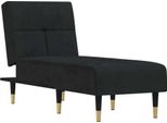 Syfax™ Chaise Longue In Velluto Nero