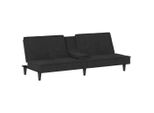 Syfax™ Divano Letto Con Portabicchieri In Velluto Nero